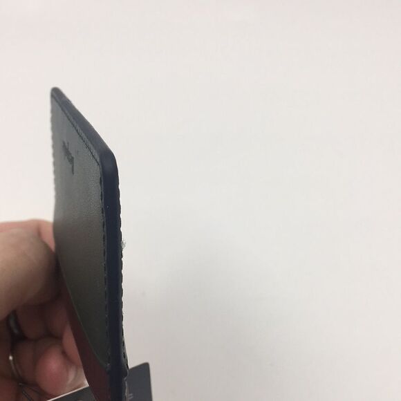 NWT Bespoke Unisex Dark Green Colorblock Leather Card Holder Wallet - Picture 12 of 15